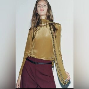 Zara EMBROIDERED SCARF TOP ZW COLLECTION